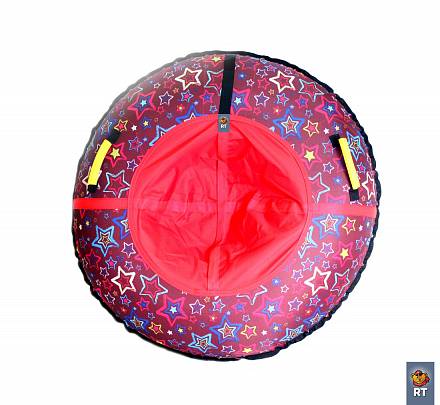 Санки надувные – тюбинг, узор «Красные звезды», диаметр 105 см. 